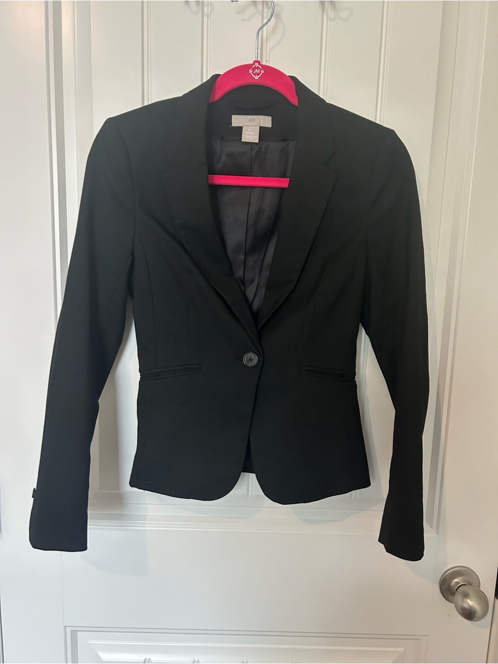 H&M Black Women's Single-Button Tailored Blazer
